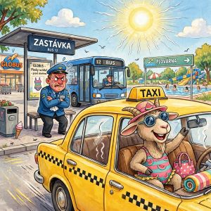 Dětské básničky Jiřího Ryšánka: Koza v plavkách (z rubrik Básničky o létu, Básničky o zvířátkách, Vtipné básničky, Zhudebněné básničky)
