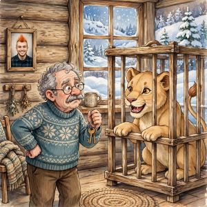 Dětské básničky Jiřího Ryšánka: Pan Knap a lvice (z rubrik Básničky o zvířátkách, Logopedické básničky, Vtipné básničky)