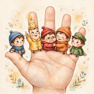 Dětské básničky Jiřího Ryšánka: Říkanka o pěti prstech (z rubriky Říkanky pro nejmenší)
