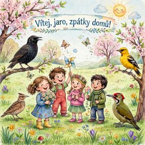 Dětské básničky Jiřího Ryšánka: Vítej, jaro, v zemi dětí (z rubrik Básničky o jaru, Básničky o zvířátkách, Zhudebněné básničky)